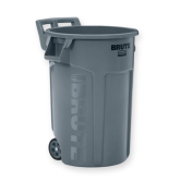 Rubbermaid Vented Wheeled Brute Container - 44 Gallon, Gray